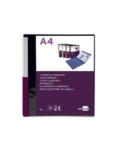 Classeur kangourou liderpapel 2 anneaux en d 25mm polypropylene 283x320mm document a4 coloris noir. 2