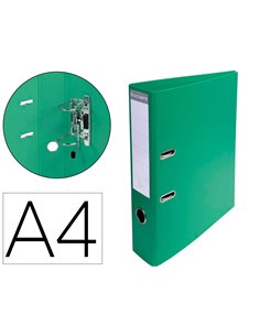 Classeur levier exacompta carton recouvert pvc a4 32x29cm dos 7cm étiquette porte-étiquette coloris vert.