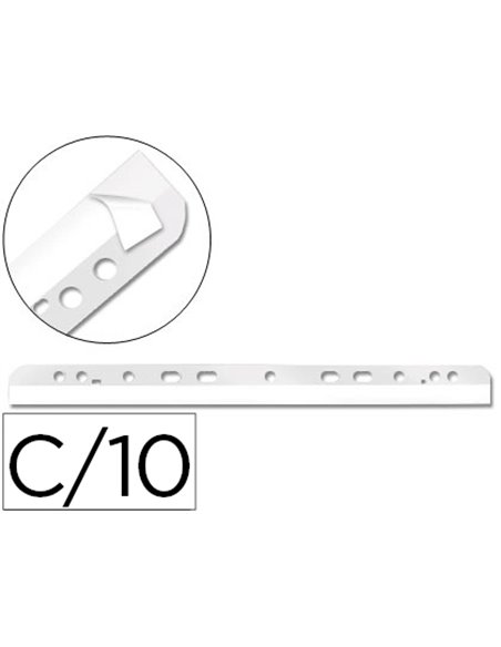 Bande perforée q-connect adhésive 295mm classement documents a4 210x297mm sachet 10 unités.