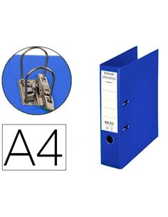 Classeur levier esselte chromos plus a4 polypropylène griffes blocage dos 80mm grand porte-étiquette coloris bleu foncé.