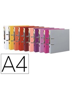 Classeur levier exacompta prem'touch polypropylène a4+ dos 80 mm couleurs assortis office.