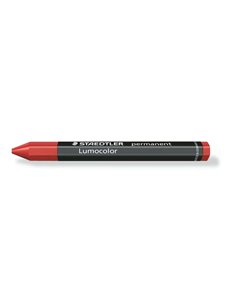 Cire permanente hexagonale Staedtler Lumocolor Permanent Omnigraph 236 - Résistante à l'eau - Diamètre environ 12 mm - Rouge
