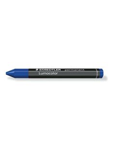 Cire permanente hexagonale Staedtler Lumocolor Permanent Omnigraph 236 - Résistante à l'eau - Diamètre environ 12 mm - Bleue