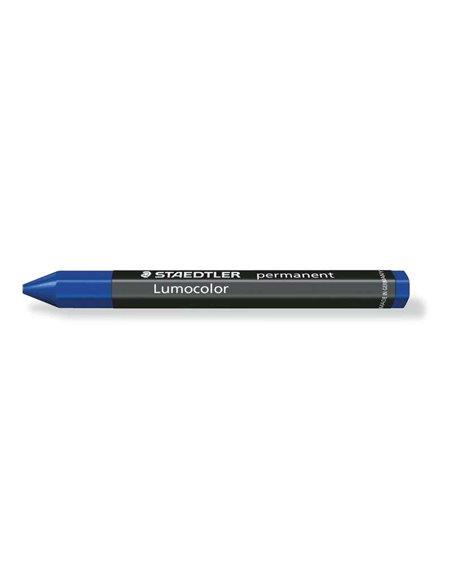 Cire permanente hexagonale Staedtler Lumocolor Permanent Omnigraph 236 - Résistante à l'eau - Diamètre environ 12 mm - Bleue