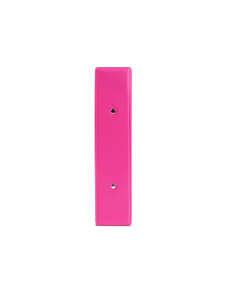 Classeur liderpapel 2 anneaux ronds 40mm a5 carton rembordé pvc coloris fuchsia.