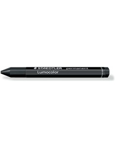 Cire permanente hexagonale Staedtler Lumocolor Permanent Omnigraph 236 - Résistante à l'eau - Diamètre environ 12 mm - Noir