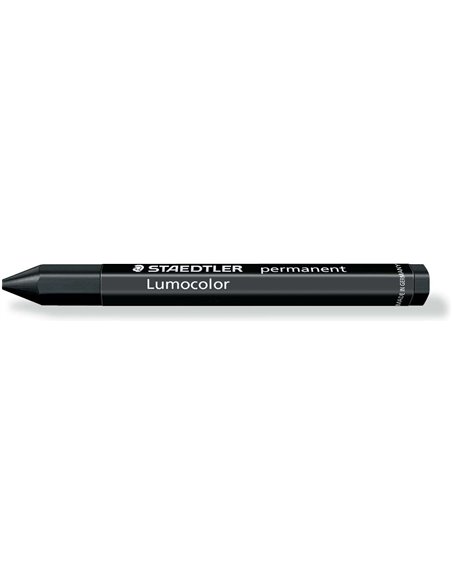 Cire permanente hexagonale Staedtler Lumocolor Permanent Omnigraph 236 - Résistante à l'eau - Diamètre environ 12 mm - Noir