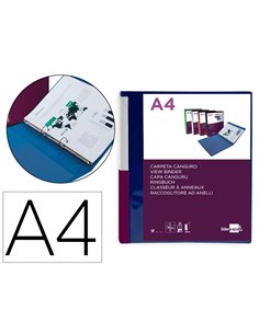 Classeur kangourou liderpapel 2 anneaux en d 25mm polypropylene 283x320mm document a4 coloris bleu.