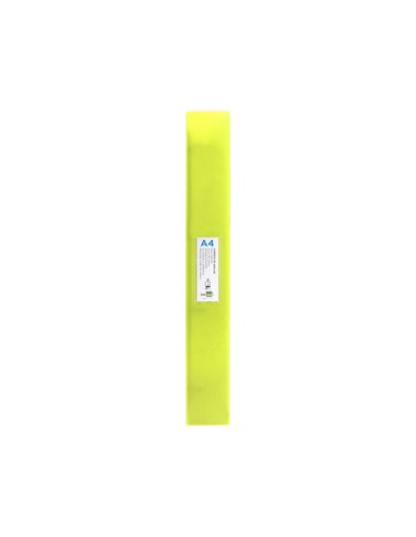 Classeur liderpapel 4 anneaux 40mm a4 polypropylene dos 55mm porte-cartes de visite coloris jaune fluo.