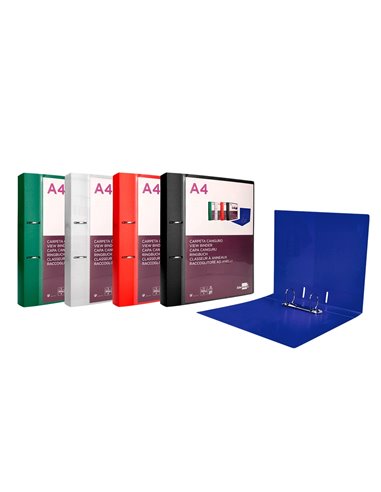 Classeur kangourou liderpapel 2 anneaux en d 40mm polypropylene 283x320mm document a4 coloris.