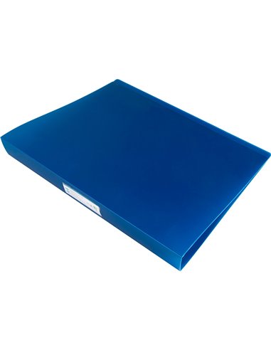 Classeur kangourou liderpapel 2 anneaux en d 40mm polypropylene 283x320mm document a4 coloris bleu translucide.