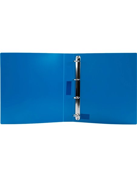 Classeur kangourou liderpapel 2 anneaux en d 40mm polypropylene 283x320mm document a4 coloris bleu translucide.