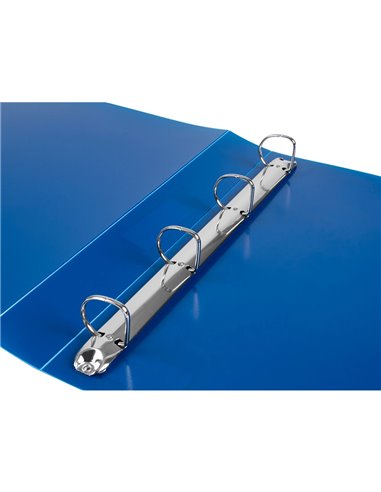 Classeur kangourou liderpapel 2 anneaux en d 40mm polypropylene 283x320mm document a4 coloris bleu translucide.