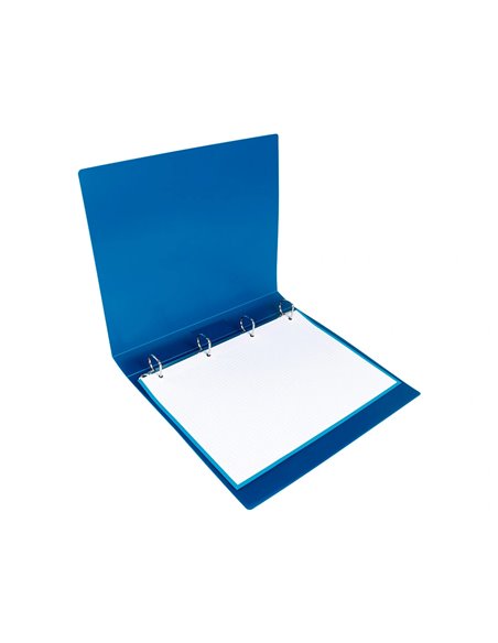 Classeur kangourou liderpapel 2 anneaux en d 40mm polypropylene 283x320mm document a4 coloris bleu translucide.