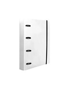 Classeur liderpapel 4 anneaux en d 25mm a4 polypropylene feuillets mobiles 100f 5x5mm coloris transparent. 2