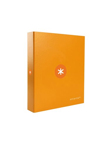 Classeur antartik 4 anneaux end 40mm a4+ carton remborde coloris jaune moutarde.