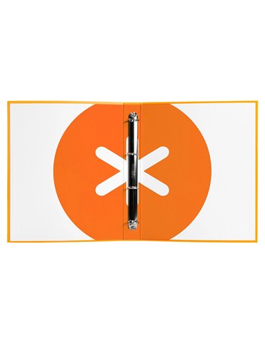 Classeur antartik 4 anneaux end 40mm a4+ carton remborde coloris jaune moutarde.