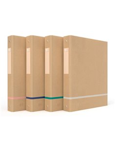 Classeur oxford touareg a4 dos 40mm 4 anneaux carte assorti. 2