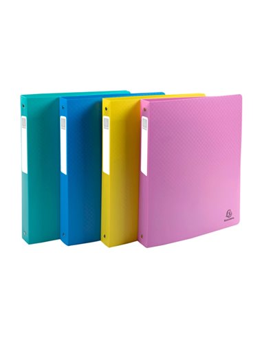 Classeur 4 anneaux exacompta forever young polypropylene a4 4/30mm assortiment.