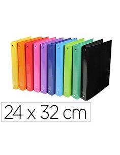 Classeur exacompta forever 4 anneaux dos de 40 mm dim 24x32 cm a4 coloris assortis.