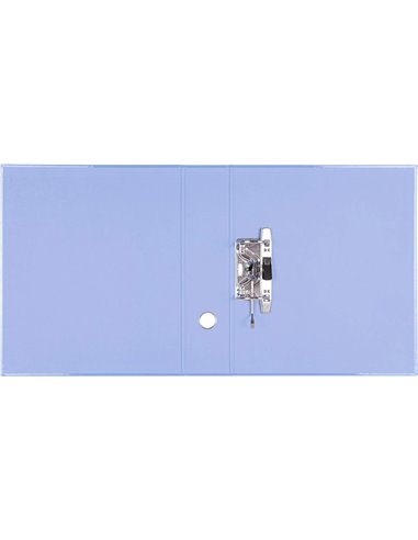 Classeur a levier liderpapel a4 color system dos de 80 mm coloris bleu ciel.
