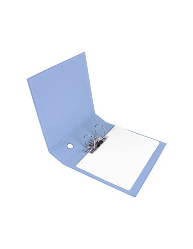 Classeur a levier liderpapel a4 color system dos de 80 mm coloris bleu ciel.