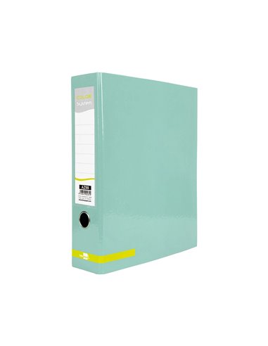 Classeur a levier liderpapel a4 color system dos de 80 mm coloris menthe.