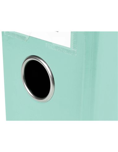 Classeur a levier liderpapel a4 color system dos de 80 mm coloris menthe.