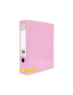 Classeur a levier liderpapel a4 color system dos de 80 mm coloris rose. 2