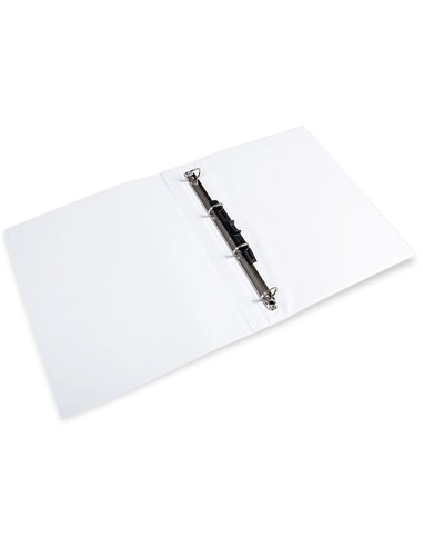 Classeur kangourou liderpapel 4 anneaux 16mm 283x320mm document a4 plastique dos 28mm coloris blanc.