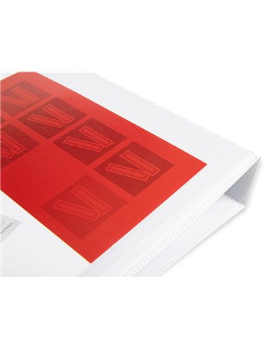 Classeur kangourou liderpapel 4 anneaux 25mm 283x320mm document a4 plastique dos 40mm coloris blanc.