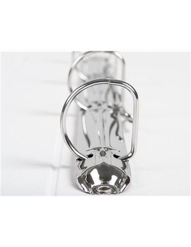 Classeur kangourou liderpapel 4 anneaux 25mm 283x320mm document a4 plastique dos 40mm coloris blanc.