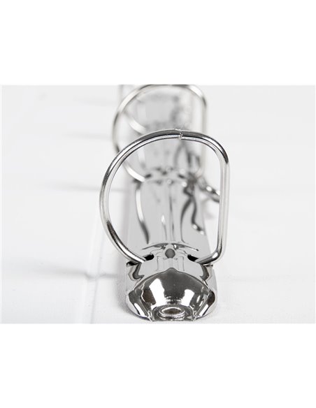 Classeur kangourou liderpapel 4 anneaux 25mm 283x320mm document a4 plastique dos 40mm coloris blanc.