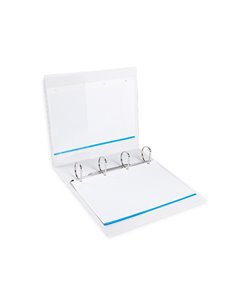 Classeur kangourou liderpapel 4 anneaux 55mm 283x320mm document a4 plastique dos 78mm coloris blanc. 2