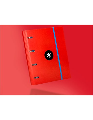 Classeur antartik 4 anneaux ronds 40mm a4 carton remborde feuillets mobiles q5x5 colorisassortis.