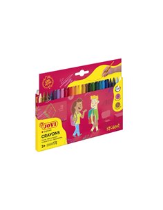 Crayons de couleur Jovi Student - Lot de 24 - Durables - Ne tachent pas - Résistants aux rayures - Finition brillante - Longue d