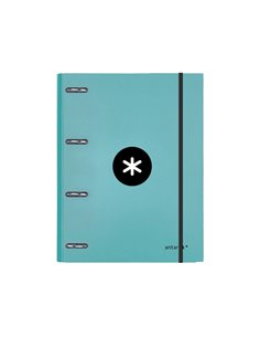 Classeur antartik 4 anneaux ronds 25mm a4 carton remborde feuillets mobiles q5x5 colorismenthe. 2