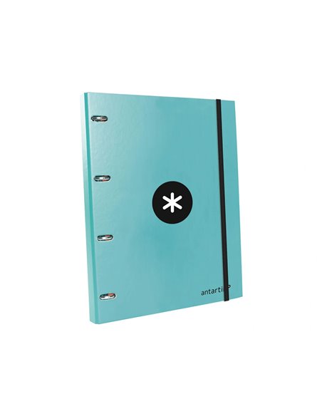 Classeur antartik 4 anneaux ronds 25mm a4 carton remborde feuillets mobiles q5x5 colorismenthe.