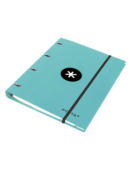 Classeur antartik 4 anneaux ronds 25mm a4 carton remborde feuillets mobiles q5x5 colorismenthe.