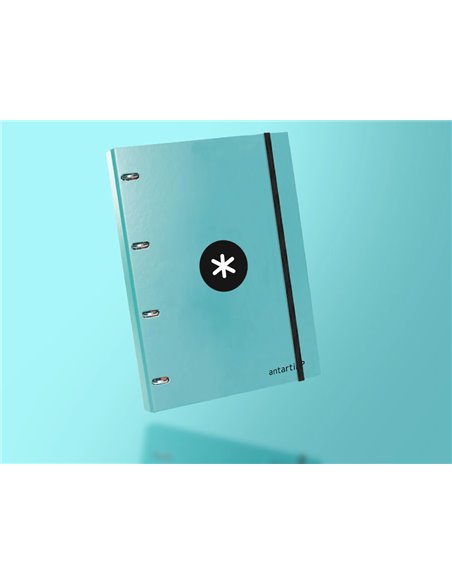 Classeur antartik 4 anneaux ronds 25mm a4 carton remborde feuillets mobiles q5x5 colorismenthe.