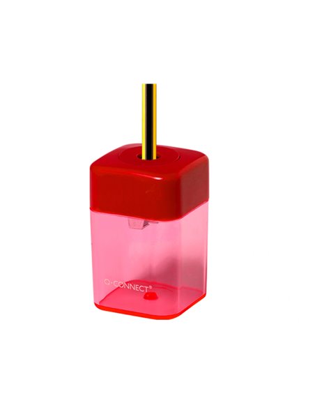 Taille-crayon q-connect économique réservoir plastique transparent 1 usage.