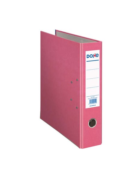 Classeur à levier Dohe, format folio, dos 70 mm, œillet, anneau et porte-cartes sur le dos, carton doublé polypropylène, coins m