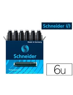 Cartouche encre schneider noire boite 6 pieces.