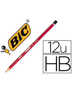 Crayon graphite bic gilbert hb corps rond haute qualité tête trempée baguée excellente taillabilité.