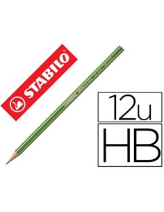 Crayon graphite stabilo greengraph hexagonal bois fsc vernis mat mine ultra résistante hb.