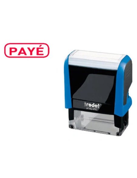 Formule commerciale trodat xprint payé empreinte 44x15mm encrage automatique rechargeable rouge.