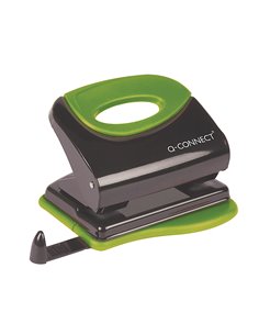 Perforateur q-connect métallique capacité perforation 30f 2 trous coloris attractifs noir/vert 117x105mm. 2