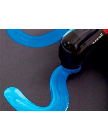 Marqueur posca peinture pointe ronde coloris bleu clair.