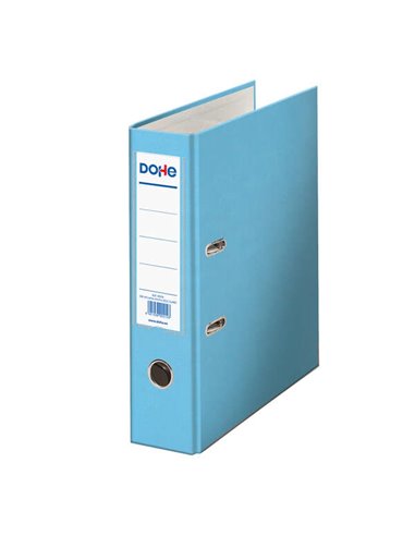 Classeur à levier Dohe format A4 - Dos 70 mm - Œillet, anneau et porte-cartes sur le dos - Carton doublé polypropylène - Coins m