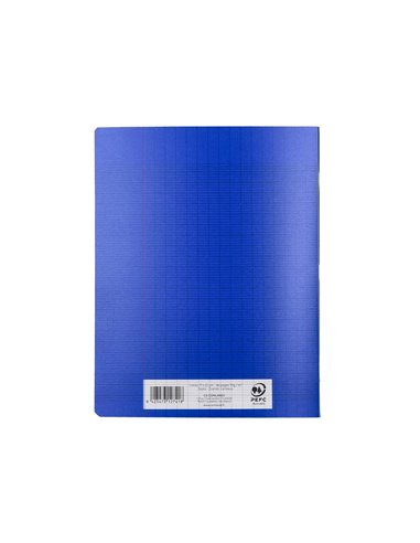 Cahier piqure liderpapel couverture pp 170x220mm 96p seyes coloris bleu.